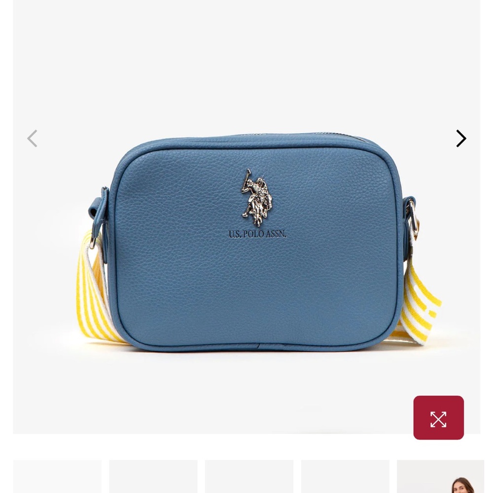 U.S. POLO ASSN. Classic Zip Crossbody Leather Bag NWT